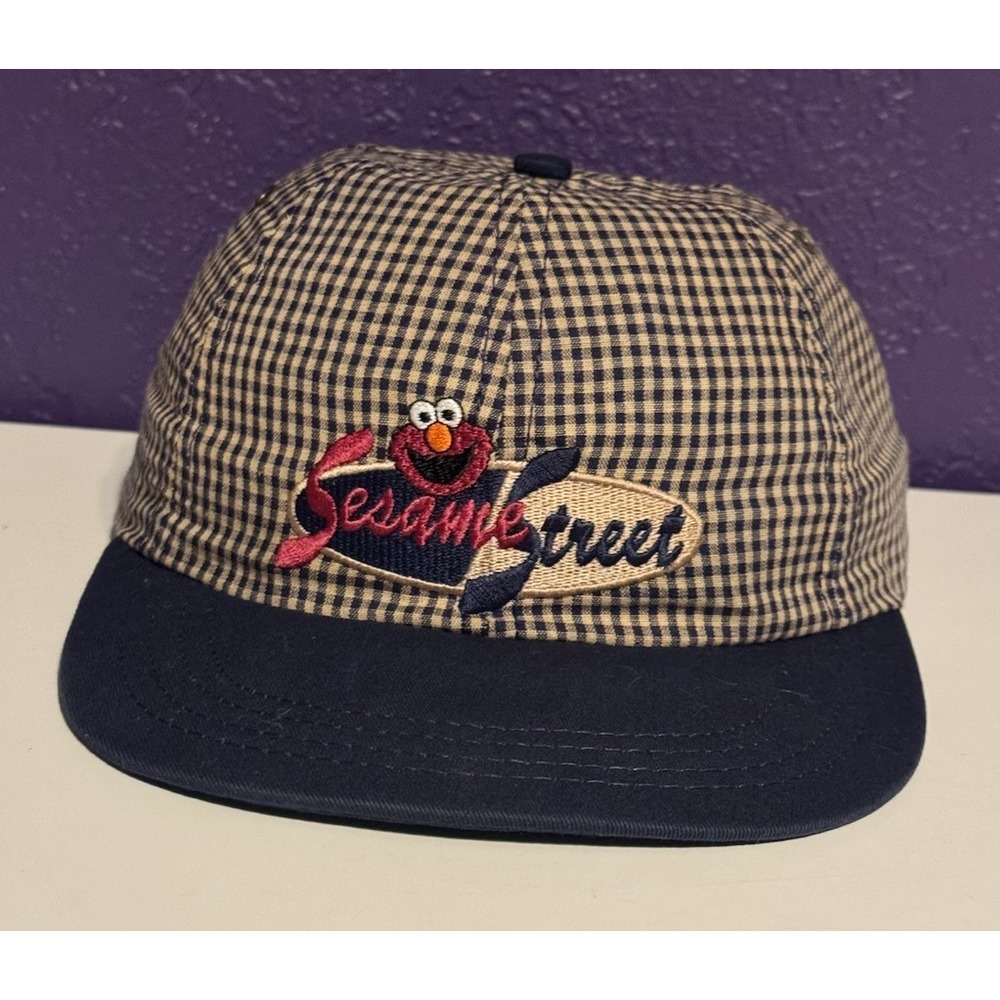 Vintage 90s Sesame Street Elmo Blockhead Hat Stussy Kith Supreme Skate Rare